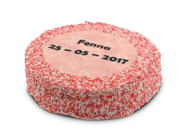 Geboortetaart roze